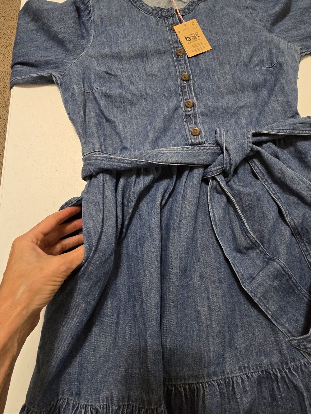 BODEN Alba Denim Maxi Dress Women's 6 NWT Prairie - Picture 8 of 12